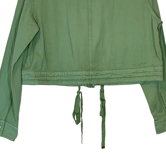 Blank NYC Twill Utility Cropped Jacket in Mint Green - Picture 5 of 10